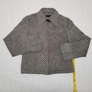 DStudio Blazer Size 12 Black and Gray Wool Blend